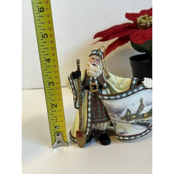 Ashton Drake THOMAS KINKADE Old World Santa Ornament WHITE CHRISTMAS DREAMS - Picture 7 of 8